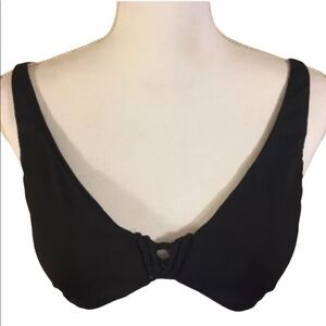 Bar III Bikini Top Sz S Black Swim Bra Top